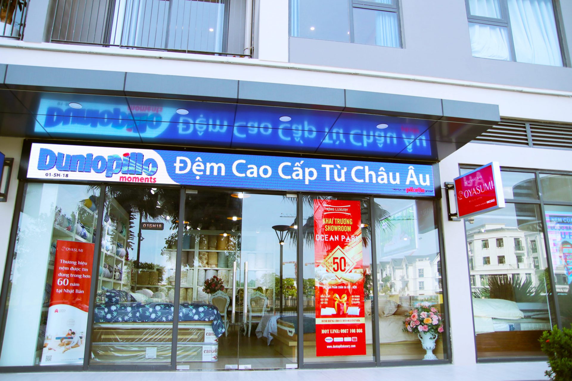 Cửa hàng bán nệm Dunlopillo chính hãng tại Hà Nội