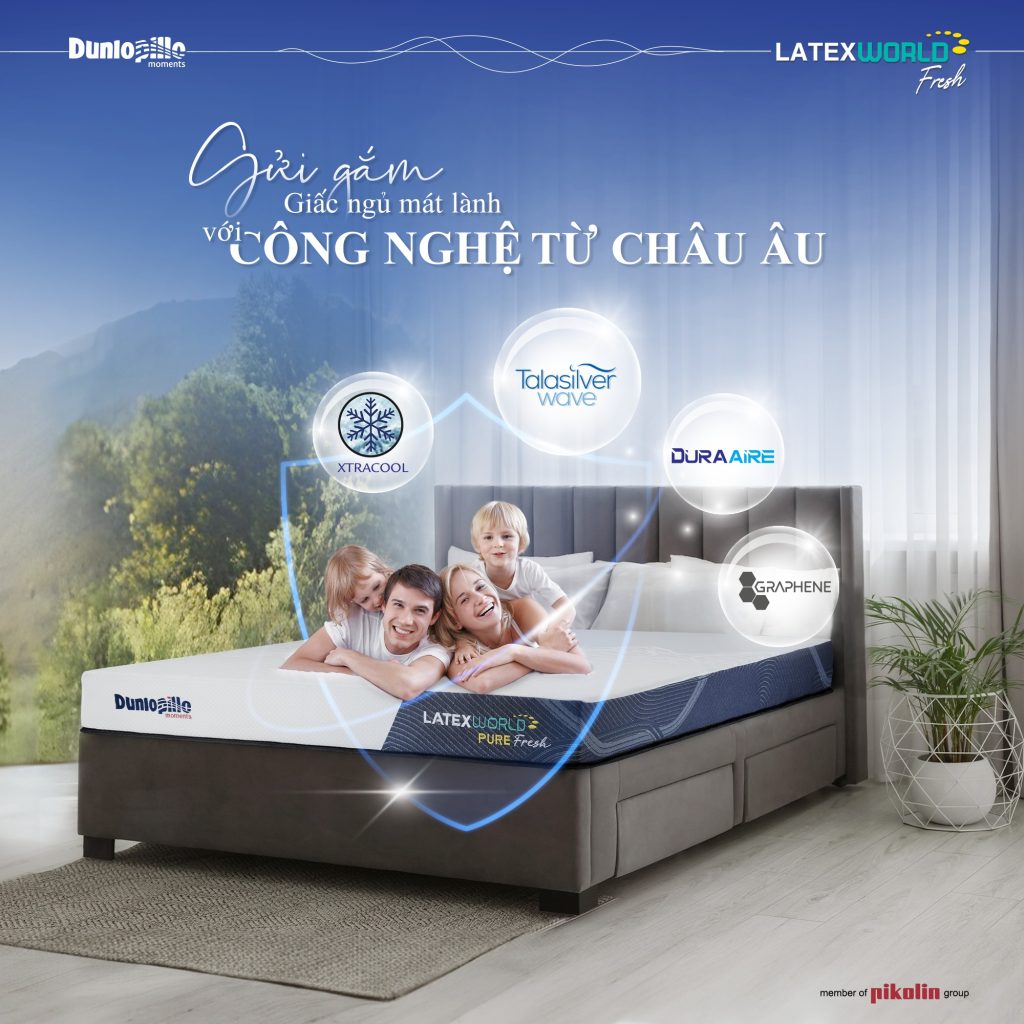 Latex World Pure Fresh Gửi gắm giấc ngủ mát lành với công nghệ đến từ châu Âu