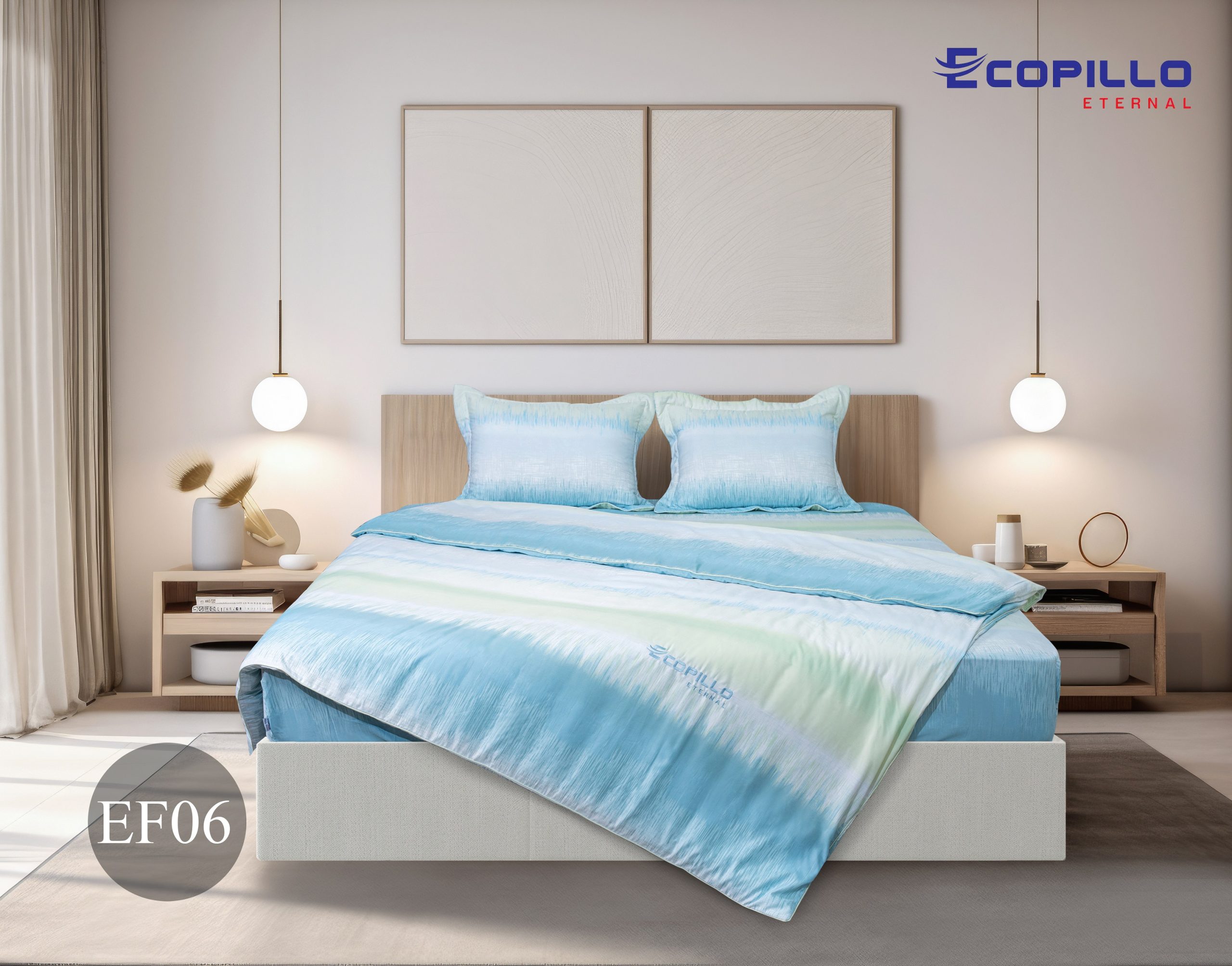 Bộ ga chun Eco Flora EF06 Bộ ga chun Eco Flora EF06 Ecopillo