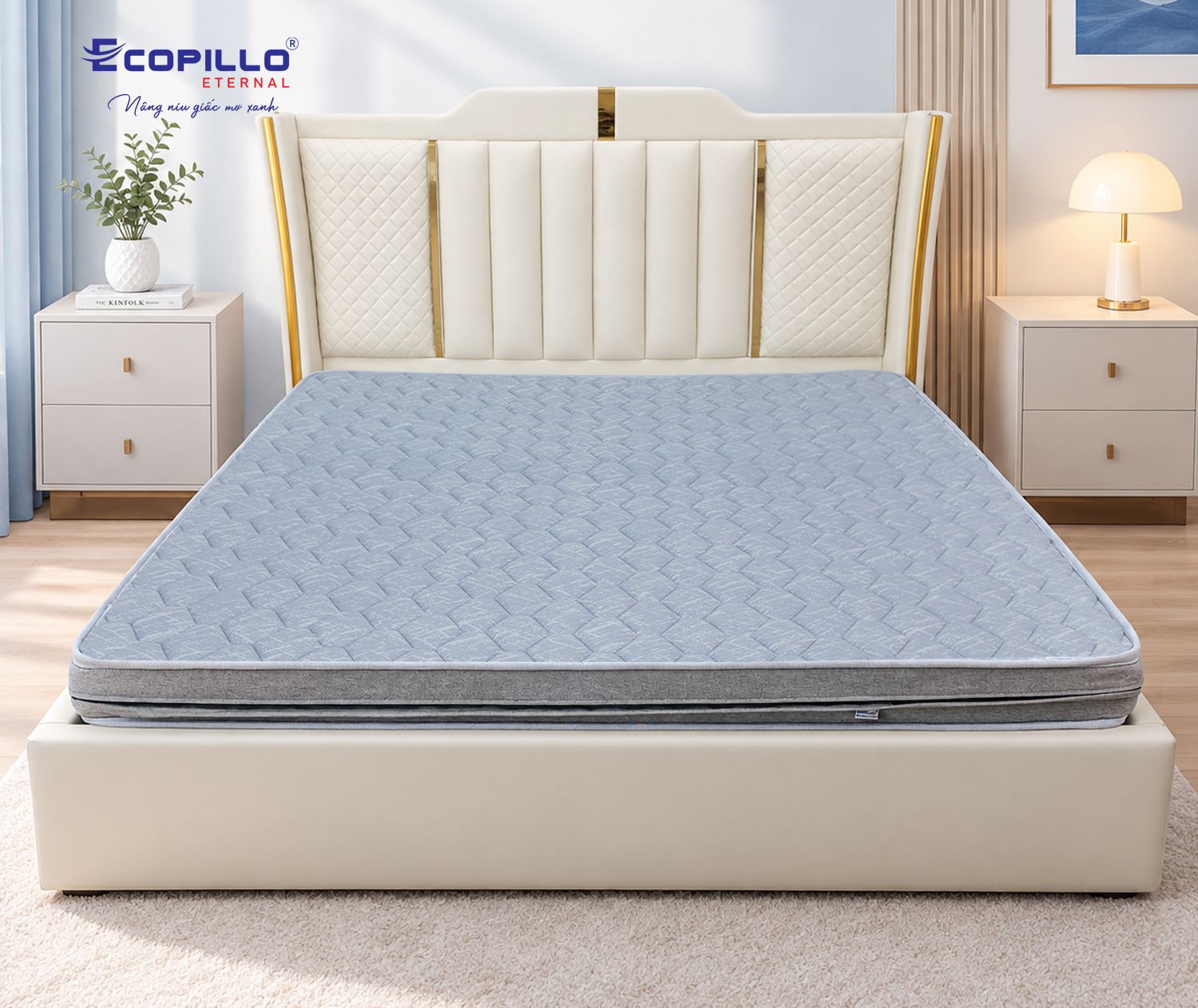 Đệm bông nano chần foam Ecopillo Đệm bông nano chần foam Ecopillo
